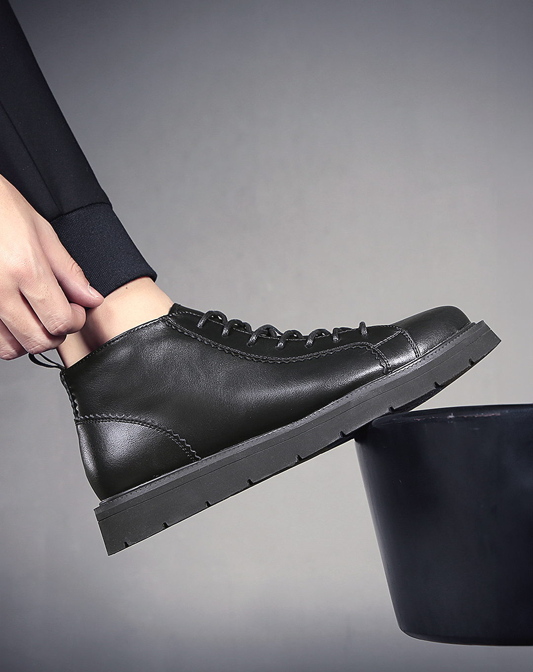 ♂本革/Lace Up Low Cut Boots