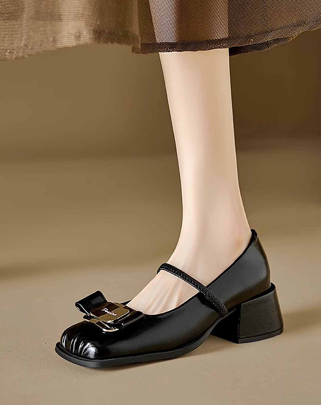 ♀Ribbon Buckle Pumps