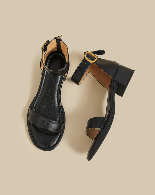 ♀Chunky Heel Strap Sandals