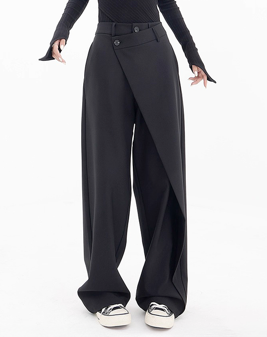 ♀Wrap Front Wide Pants