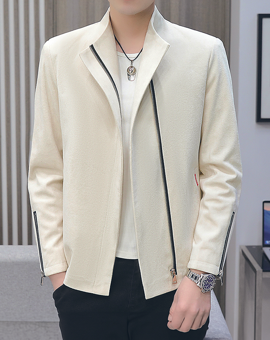 ♂Straight Zip Design Jacket