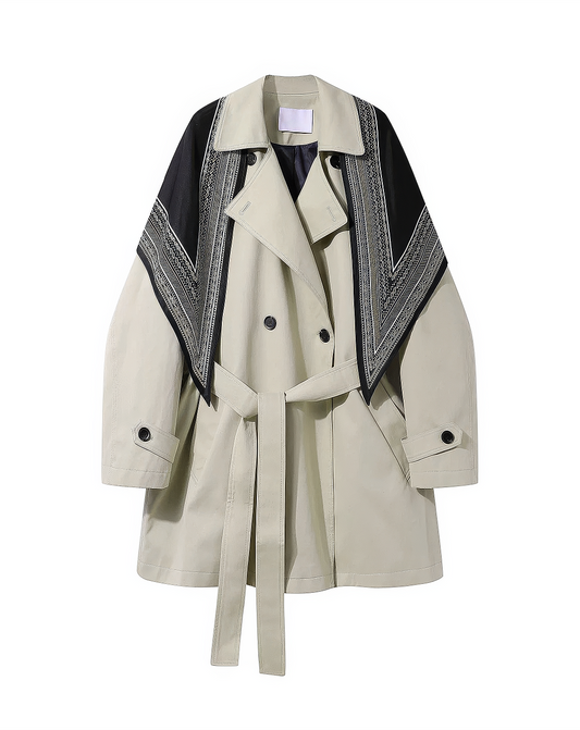 ♀ Scarf Accent Short Coat