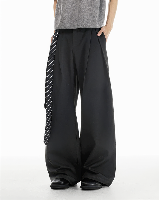 ♂♀Deep Pleated Wide Slacks