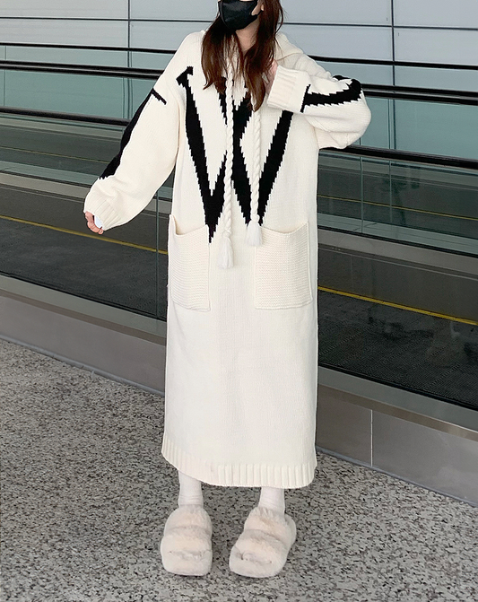 ♀Big Logo Long Hoodie