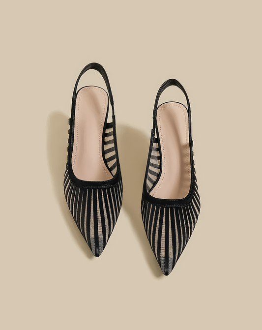 ♀Pointed Toe Mesh Pumps