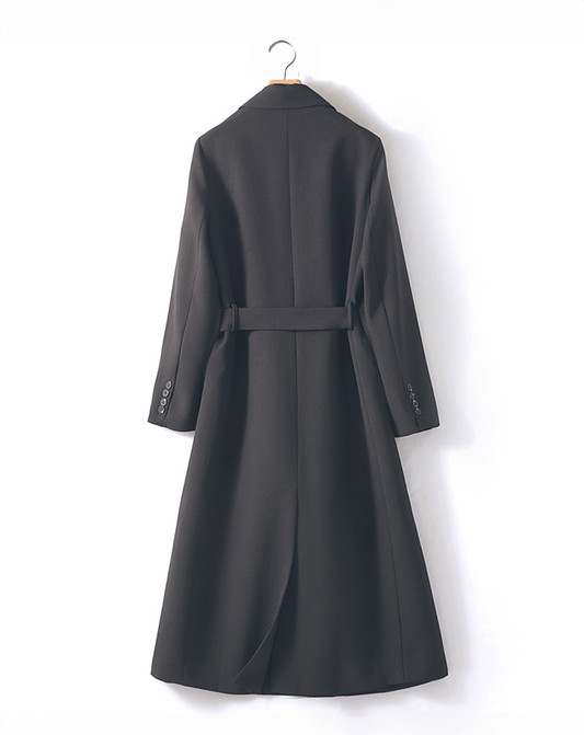 ♀Black Casual Long Coat