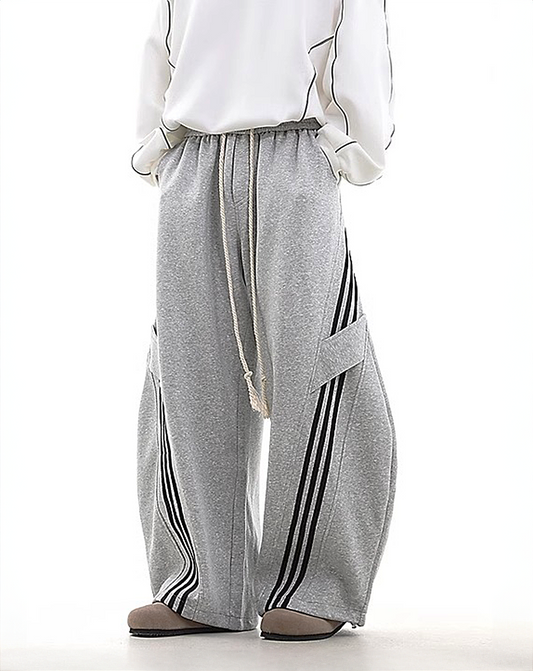 ♂Athletic Stripe Drawstring Pants
