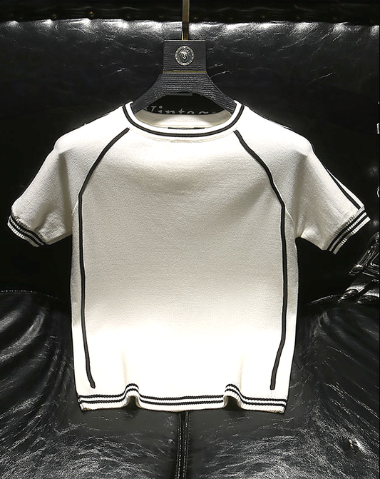 ♂Line Design Knit T-shirt