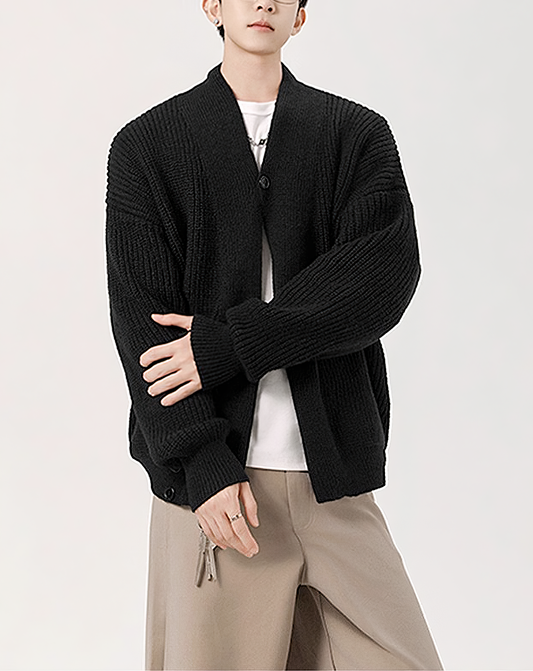 ♂Rib Knit Cardigan