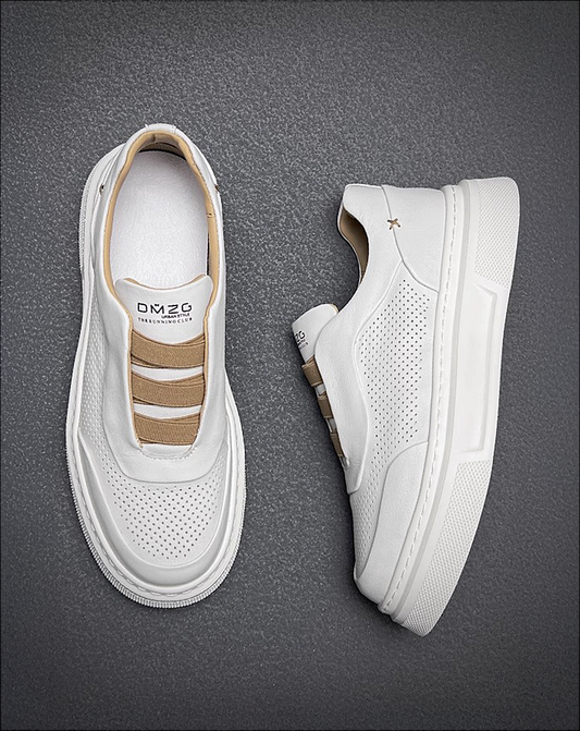 ♂♀ 本革/ White Stream Slip-Ons