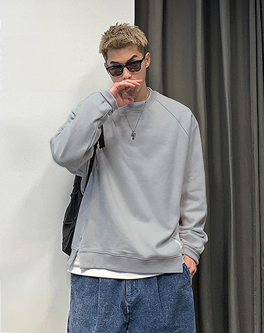♂Simple Slit Sweatshirt