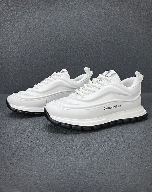 ♂♀本革/Point Text Logo Leather Sneakers