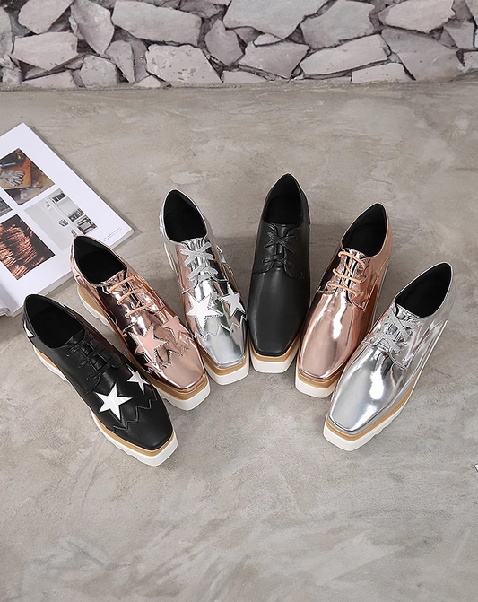 ♀Enamel Platform Shoes