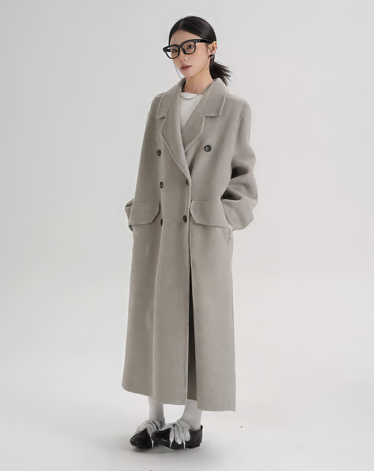 ♀Double Breasted Shaggy Coat