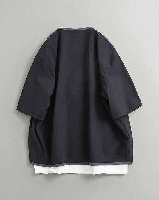 ♂Contrast Panel Overshirt