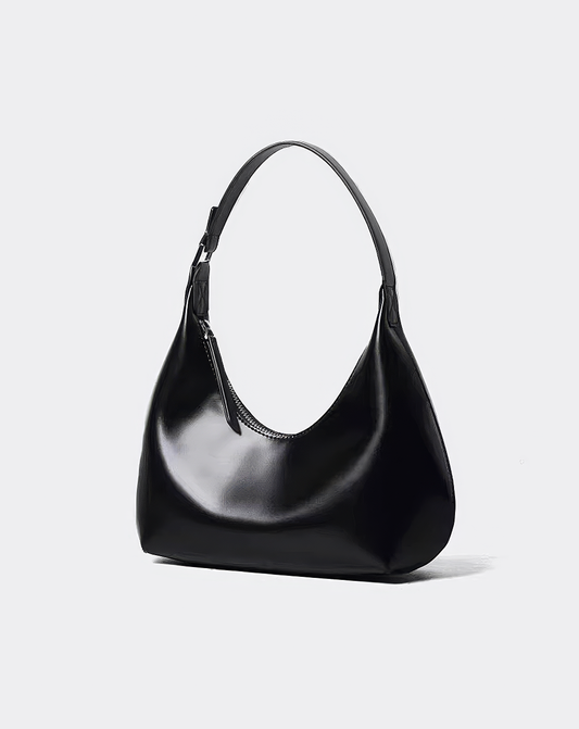 ♀本革/Minimalist Curve Handle Bag
