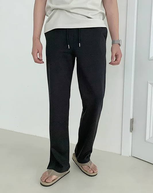 ♂Straight Fit Drawstring Pants