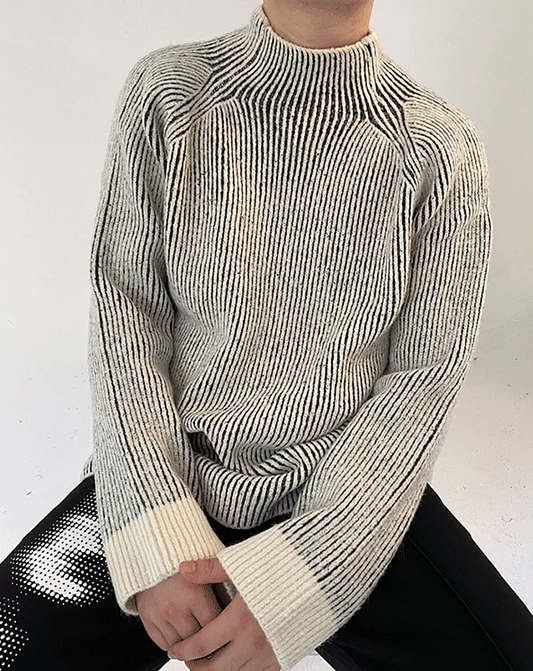♂Rib High Neck Knit