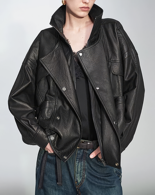 ♀本革/Double Riders Leather Jacket