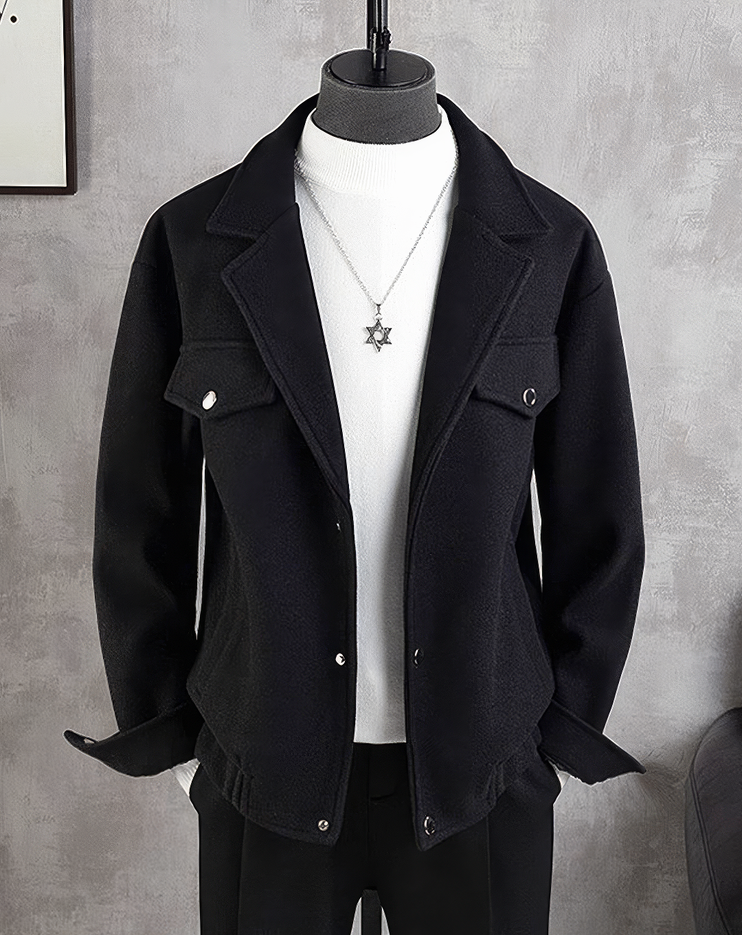 ♂Lapel Chest Pocket Jacket