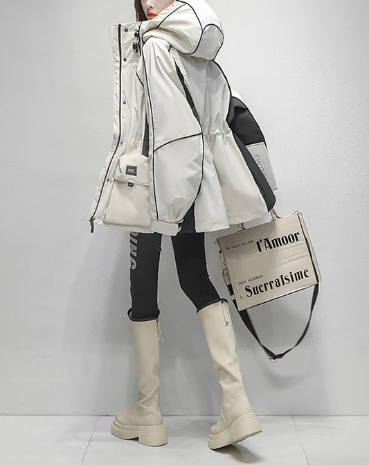 ♀Narrow Line Hooded Jacket