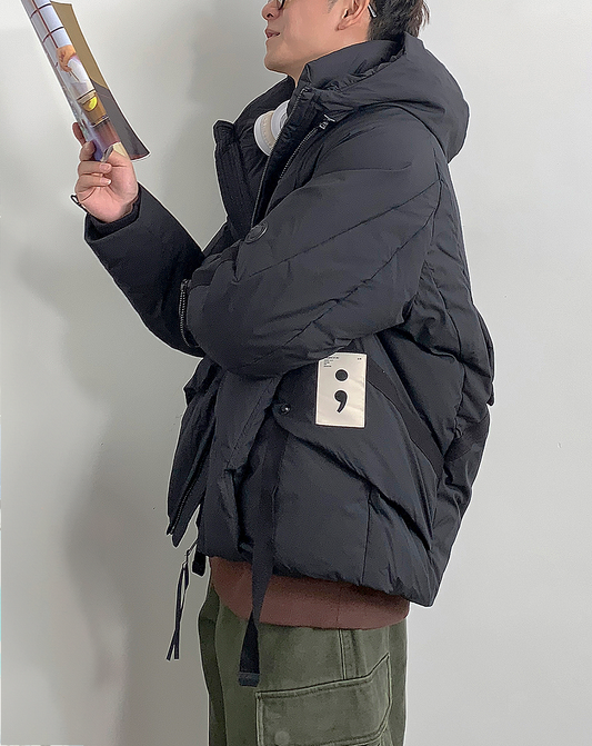 ♂Hooded Drawstring Down Jacket