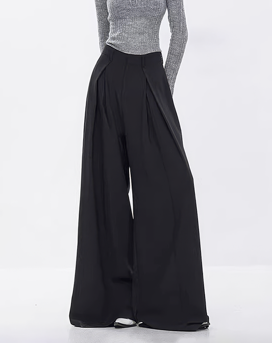 ♀Noir Deep Tuck Bottoms