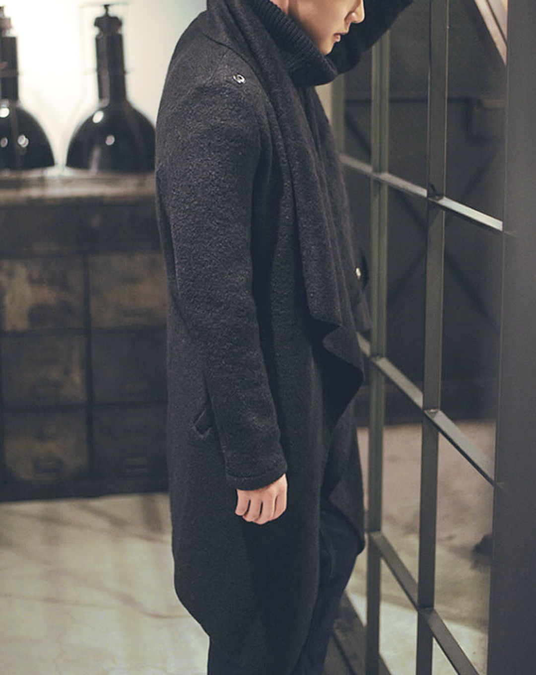 ♂Draped Long Coat