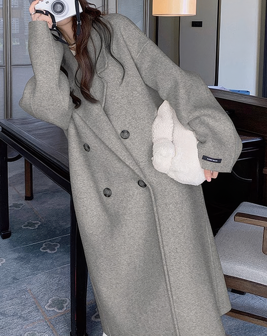 ♀Double Breasted Wool Coat