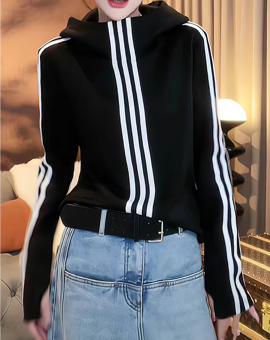 ♀Triple Stripe Hoodie