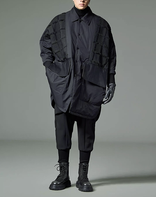 ♂Fringe Patchwork Coat