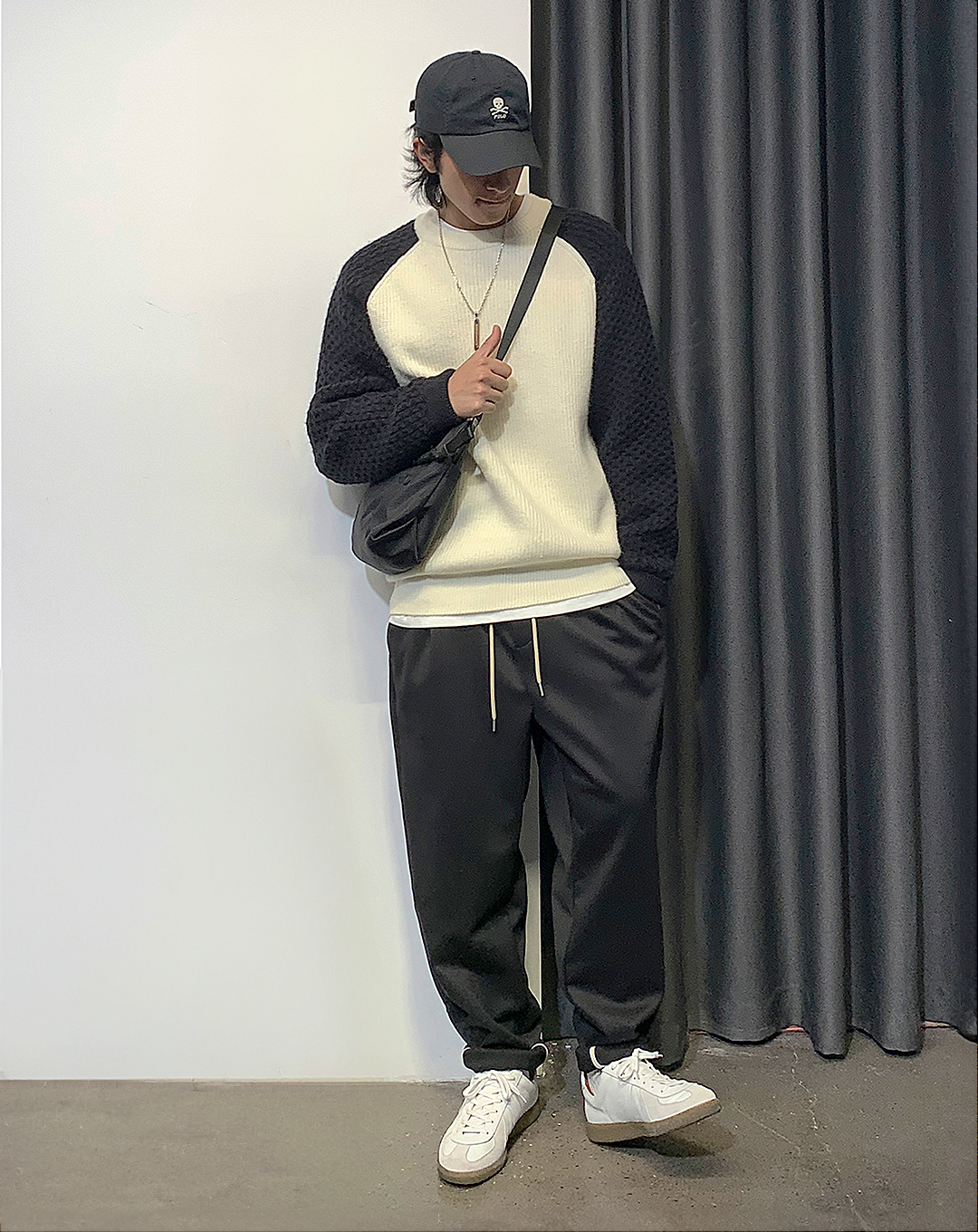 ♂Bicolor Raglan Sweater