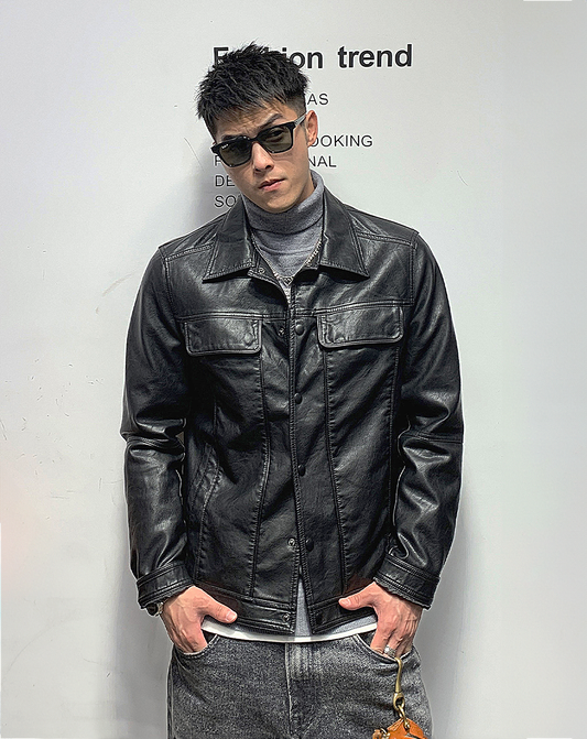 ♂Casual Leather Jacket