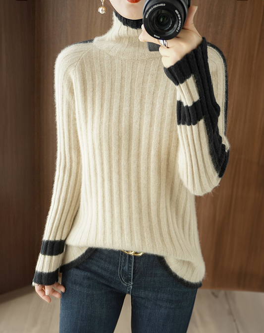 ♀Cashmere Rib Knit