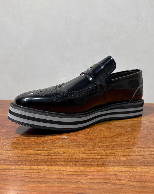 ♂♀本革/Platform Brogue Loafer