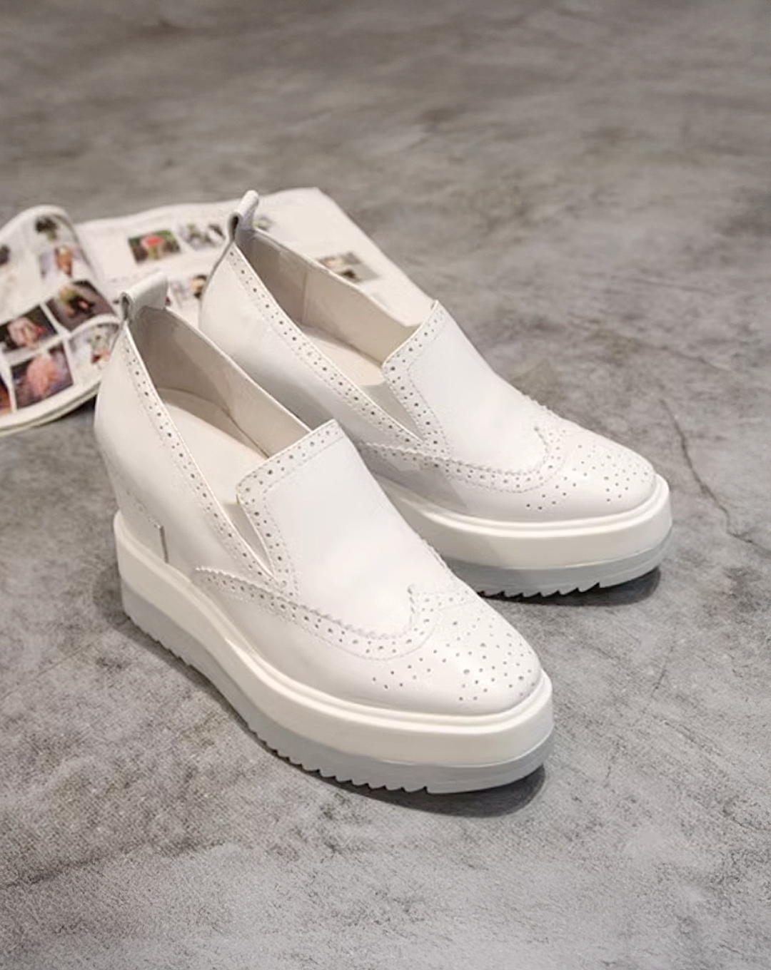 ♀本革/Wingtip Slip-on Shoes