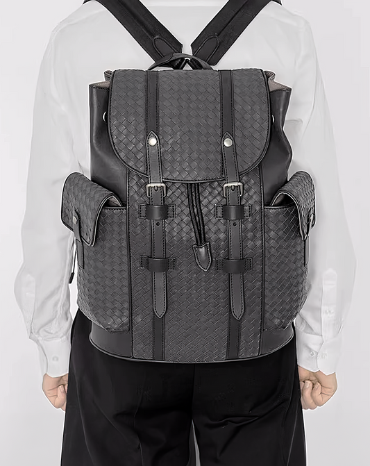 ♂本革/Woven Leather Backpack