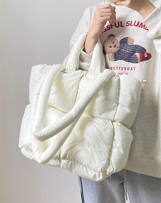 Down Quilted Tote Bag