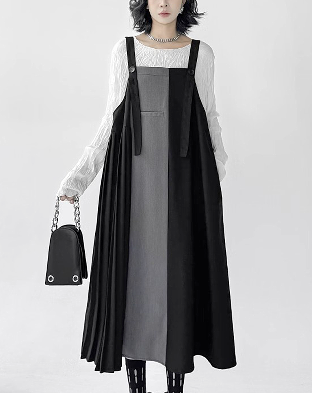 ♀Pleated Jumper Skirt