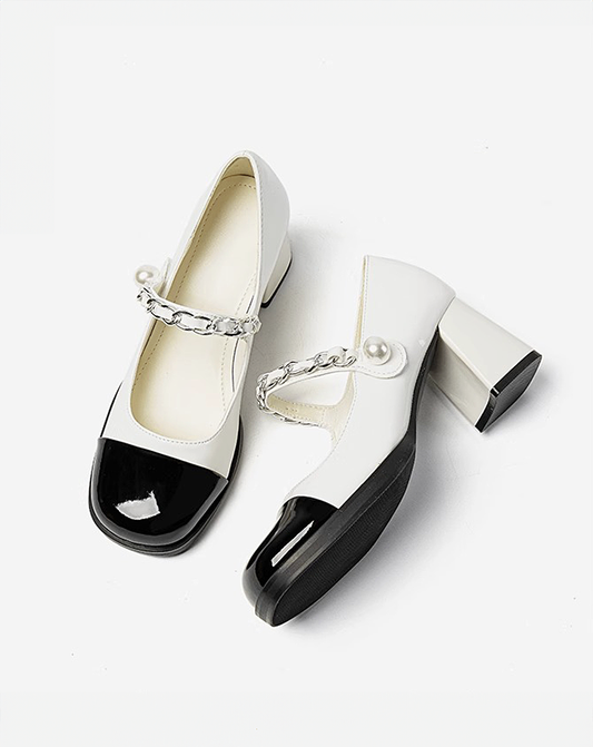 ♀Chain Strap Pumps