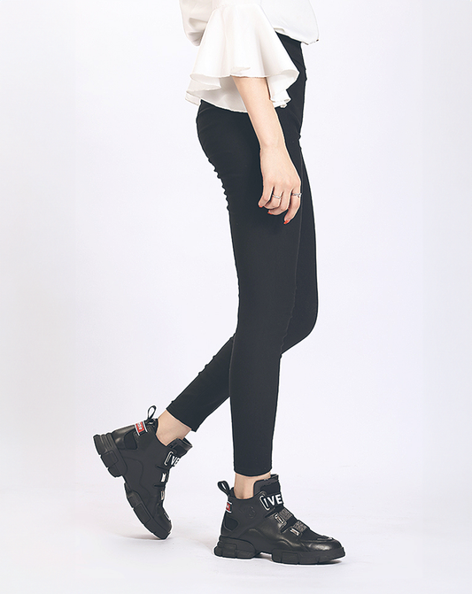 ♀Rubber Belt Platform Shoes