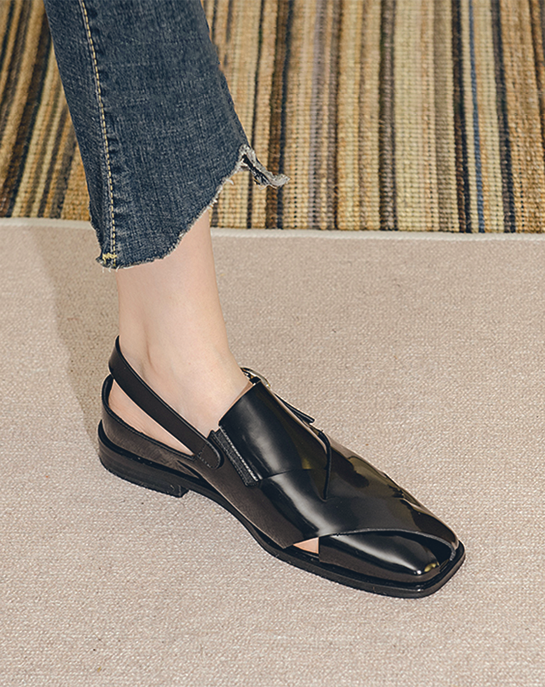 ♀Cross Design Back Strap Sandals