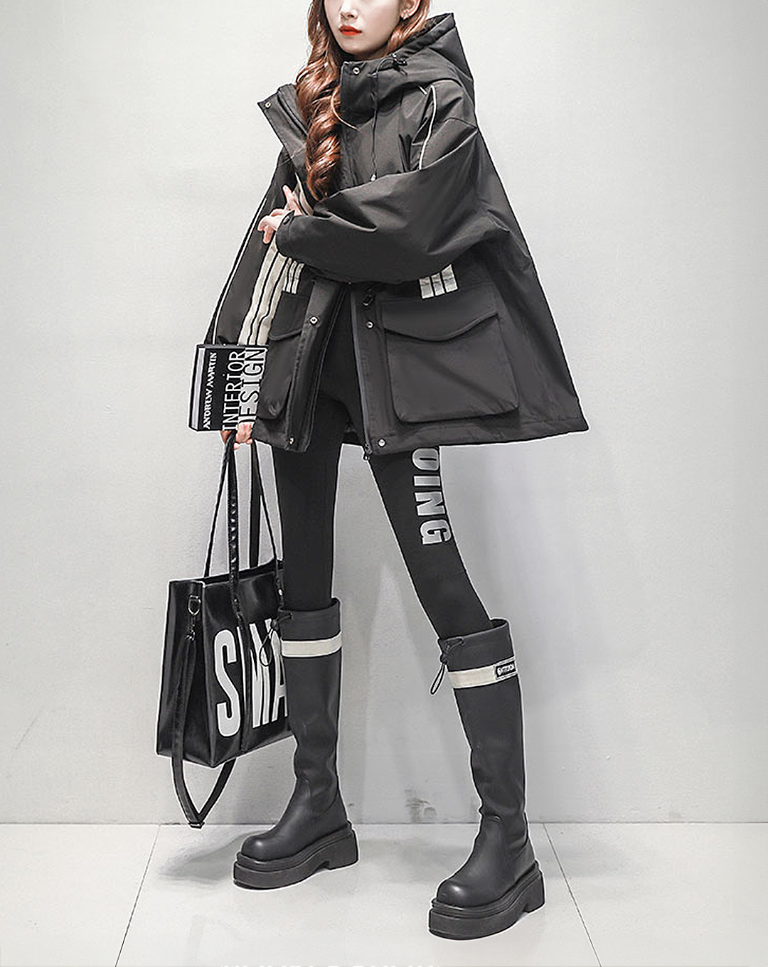 ♀Arch Line Hooded Jacket