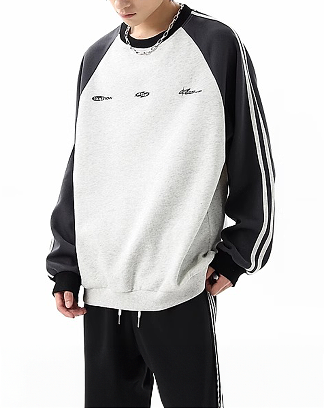 ♂Raglan Logo Stripe Sweatshirt