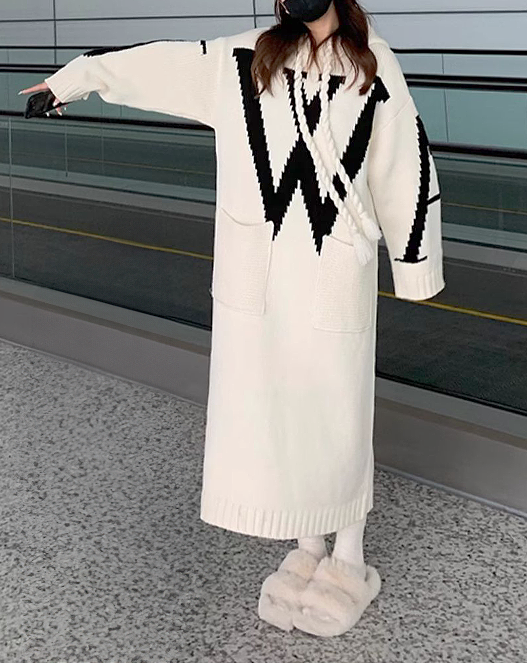 ♀Big Logo Long Hoodie