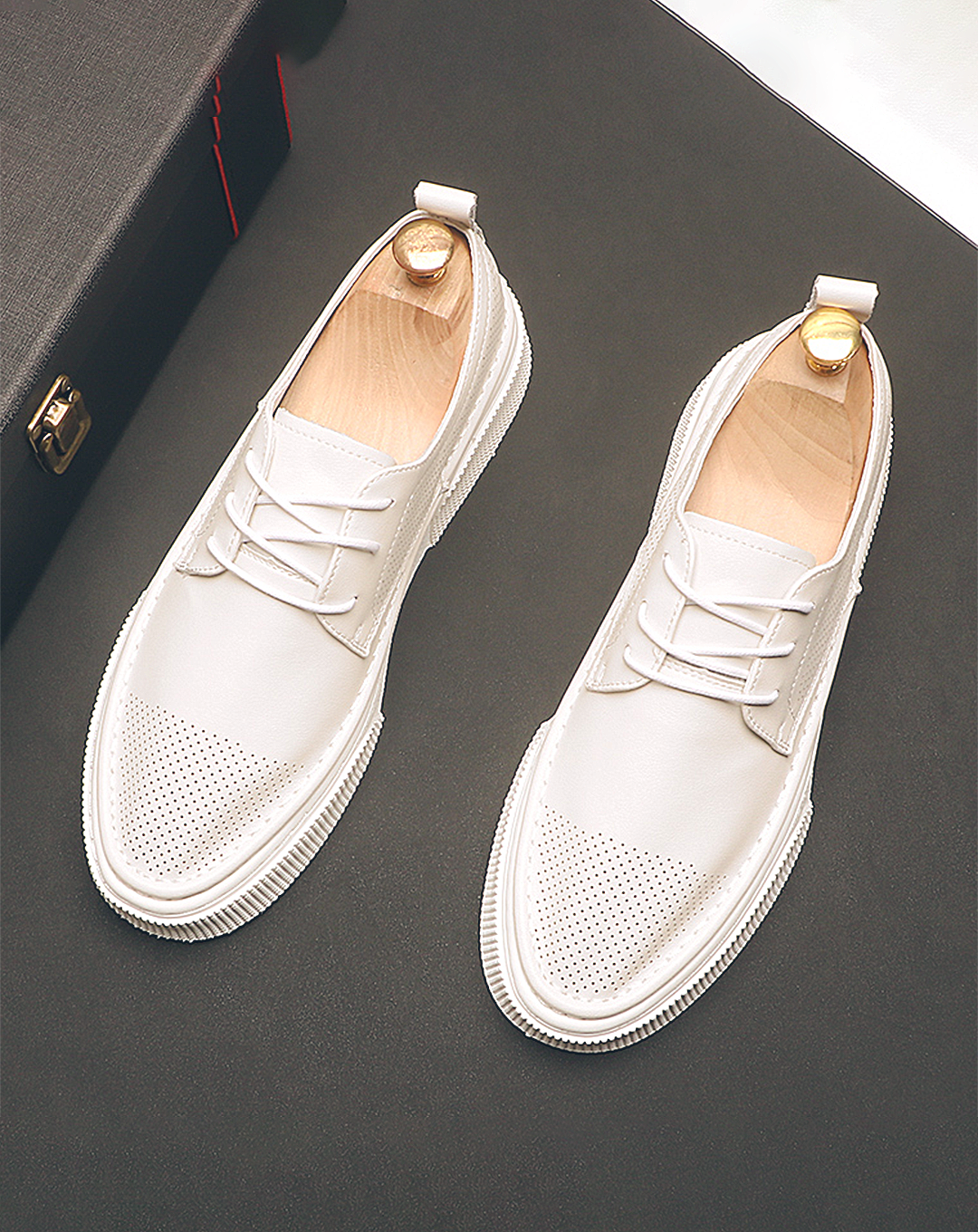♂♀Platform Mesh Leather Shoes