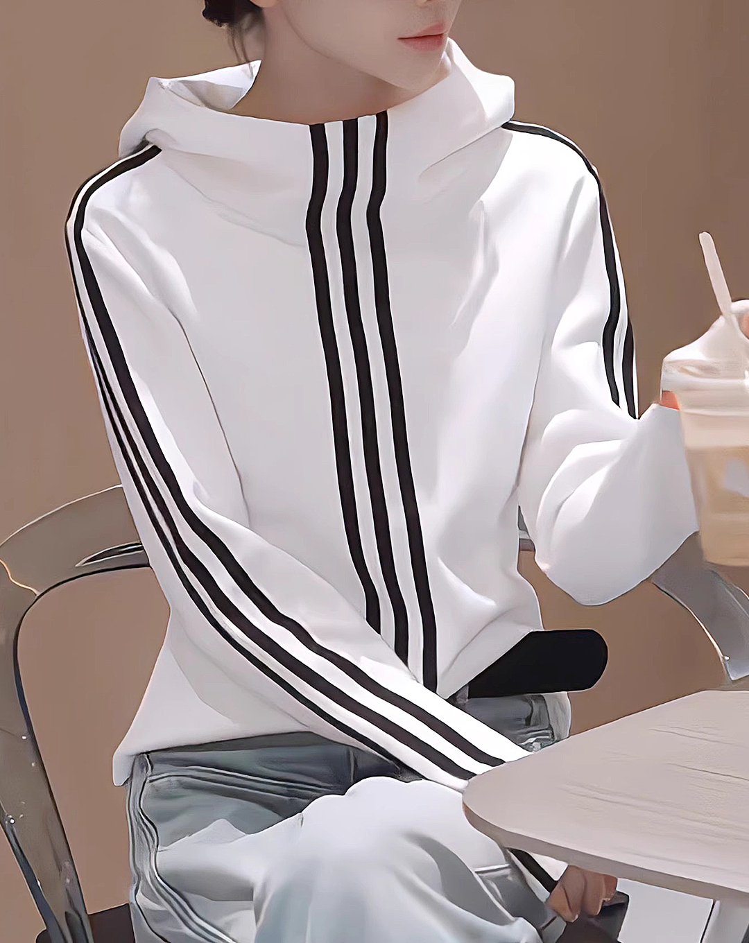 ♀Triple Stripe Hoodie