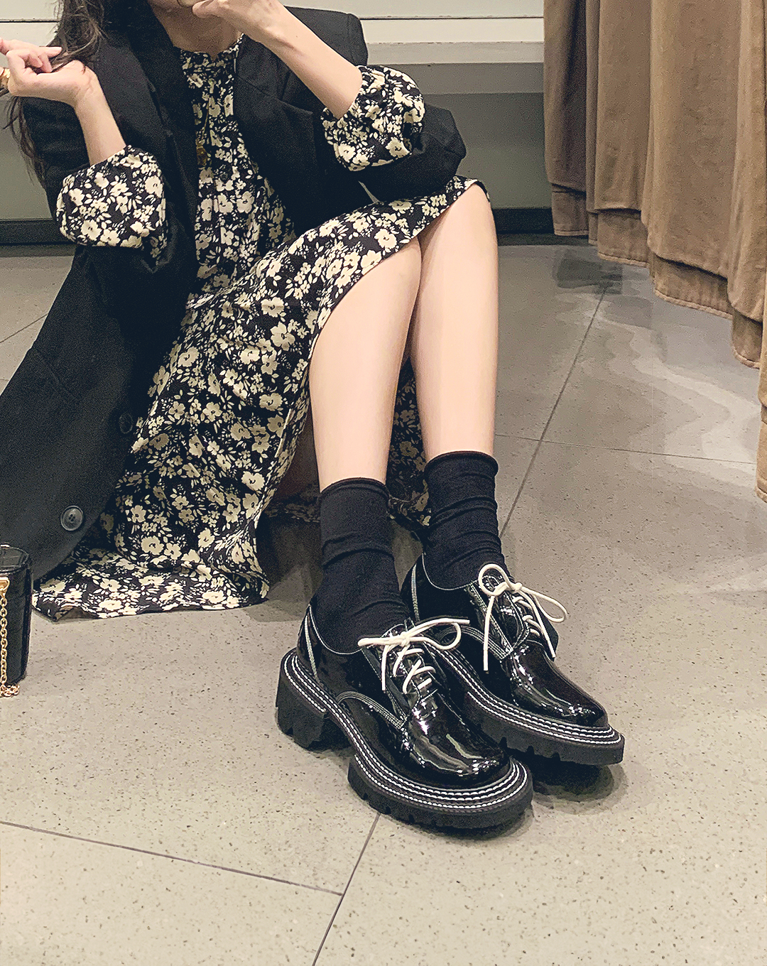 ♂♀本革/Stitch Design Leather Shoes
