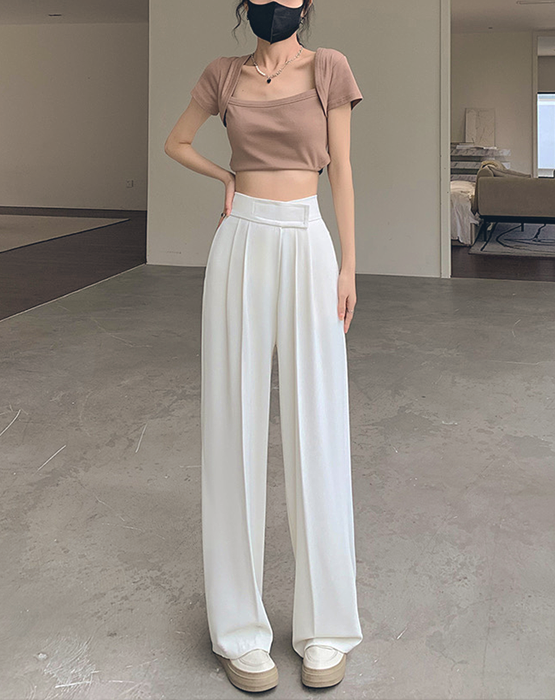 ♀High Waist Velcro Pants
