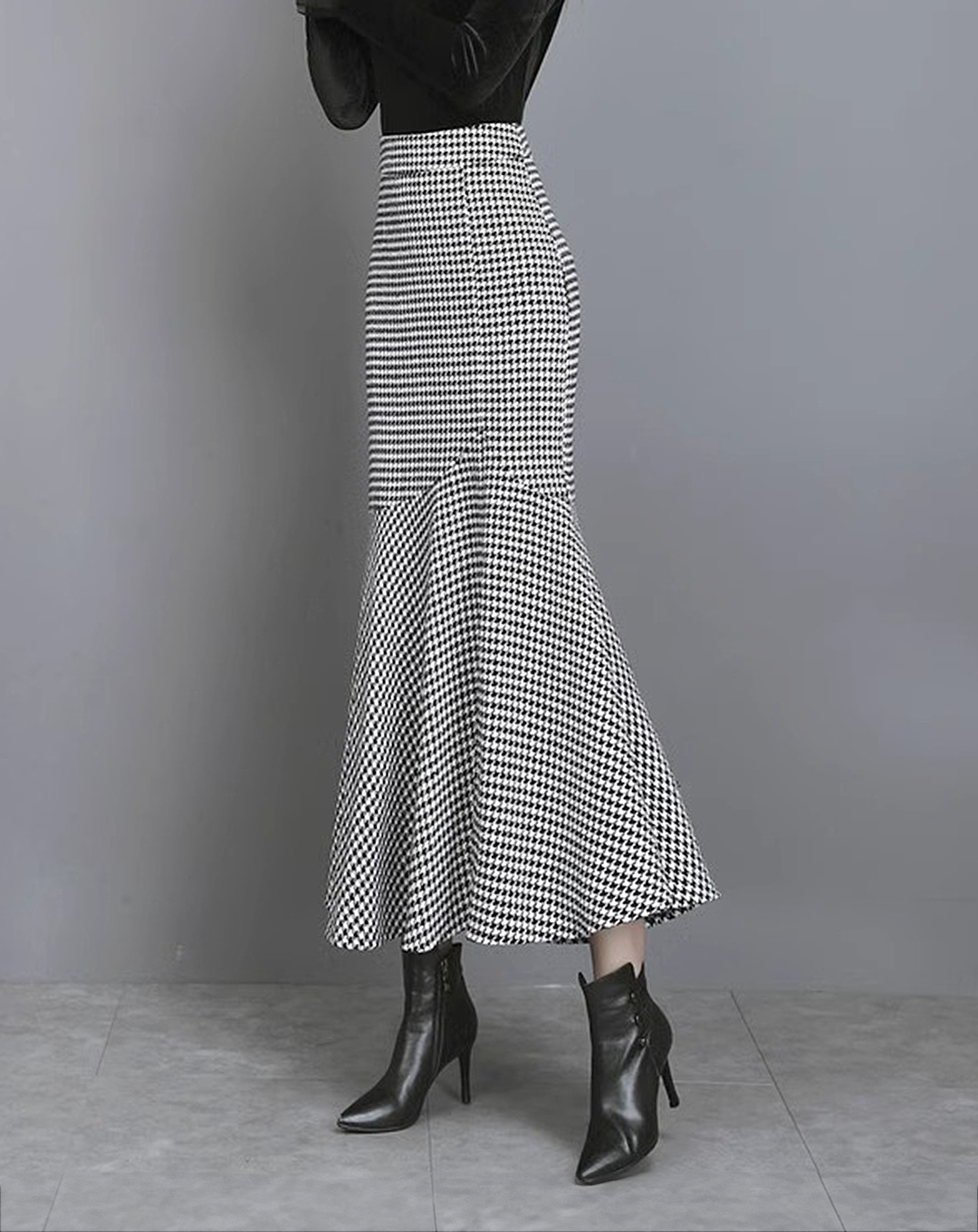 ♀Houndstooth Mermaid Skirt